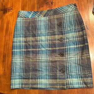J Jill wool plaid skirt